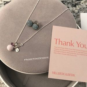 Hillberg&Berk necklace & sparkle ball earrings